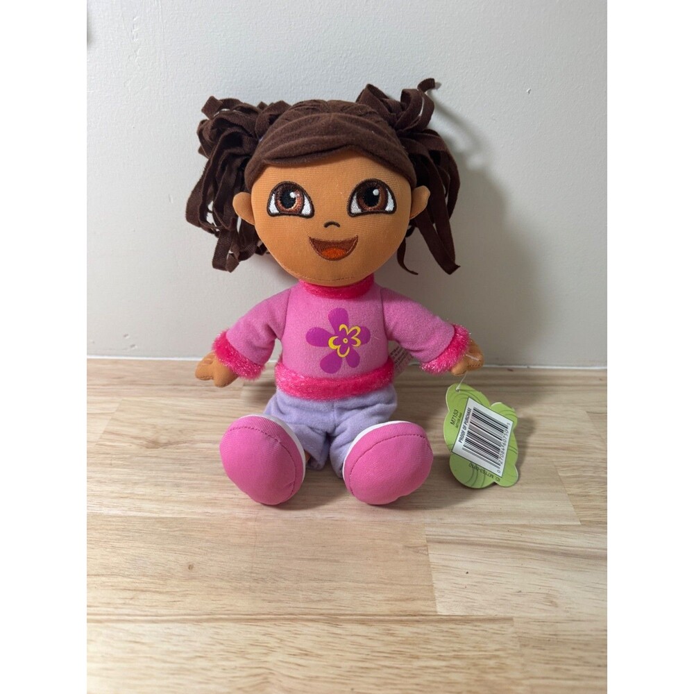 Does the explorer rare plush pal 9”flower shirt fur trim doll - NWT